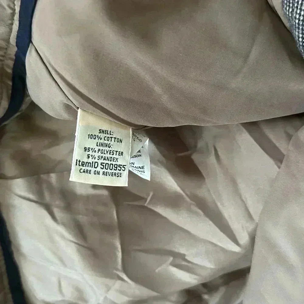 Vintage L.L. Bean cotton Houndstooth Pants 8P | Grandmacore - Picture 5 of 8